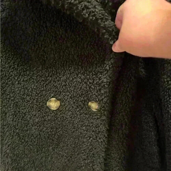NWOT Black Oversized Teddy Jacket size Small - Picture 3 of 5